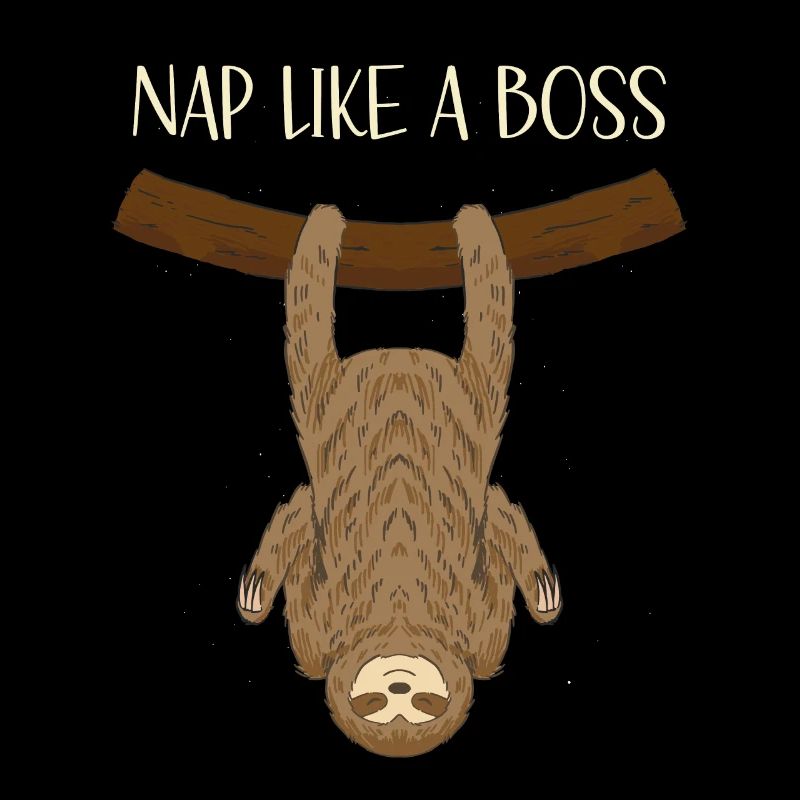 Nap like a Boss funny sloth pajamas