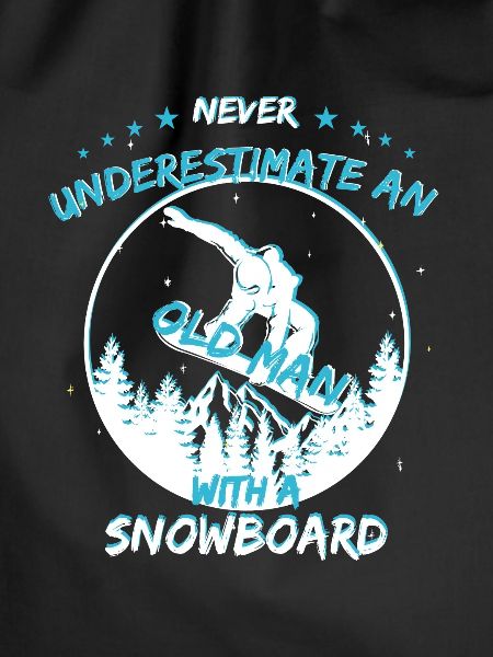 Snowboarder old man