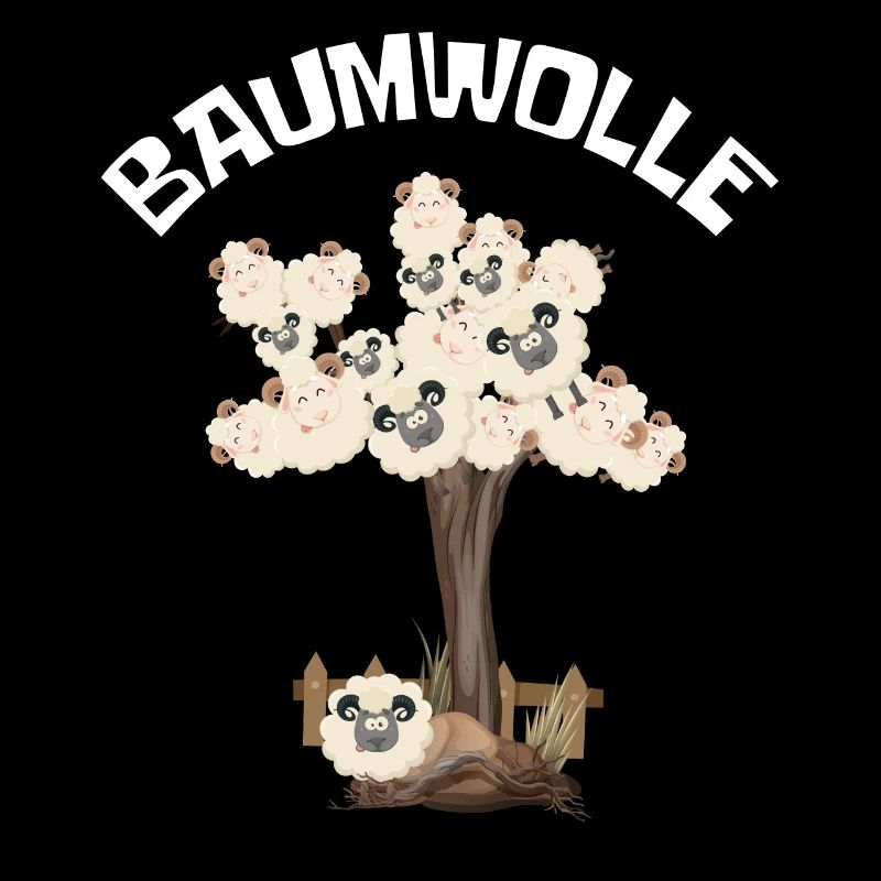 Baumwolle Wortspiel Schaf auf Baum, Schaf