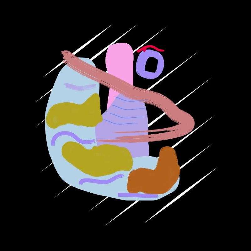 Brush vector abstract design with nose