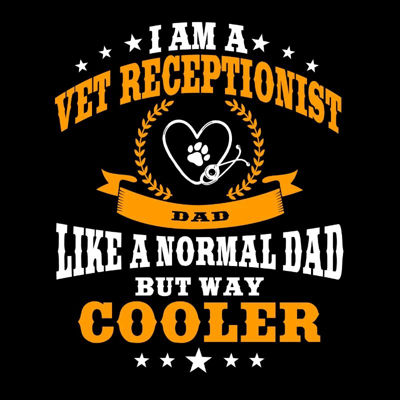 Funny veterinarian receptionist father