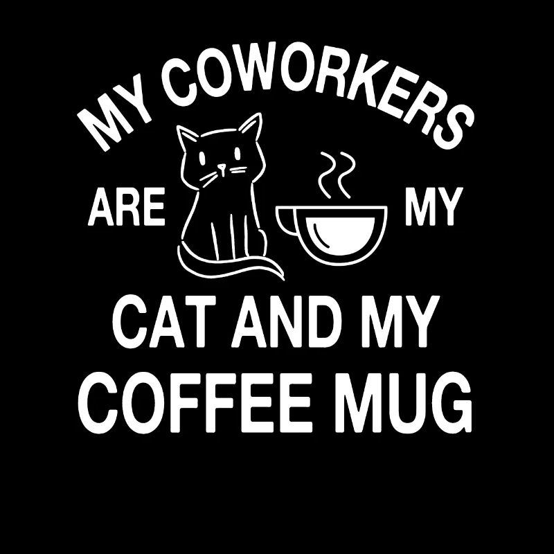 Bureau à domicile avec chat et café