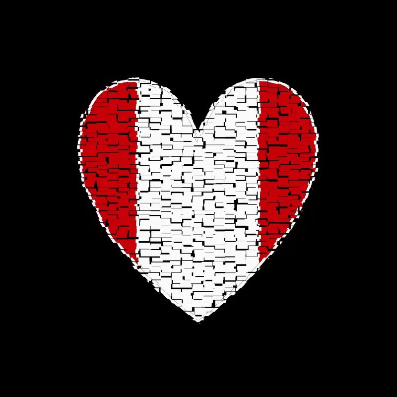 Peru Heart Art Design
