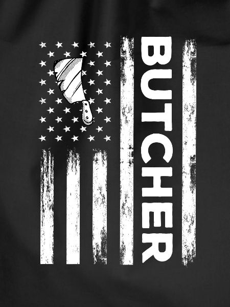 USA Flag Butcher Design