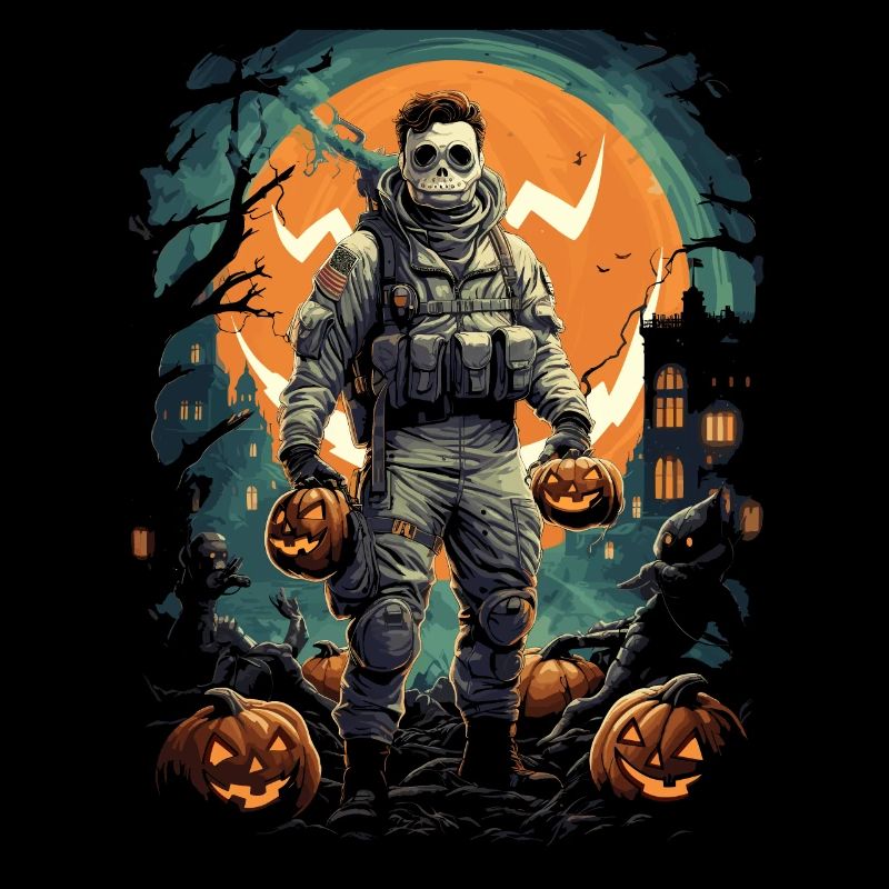 Spukiges Fall Out Nucleare Halloween Apokalypse