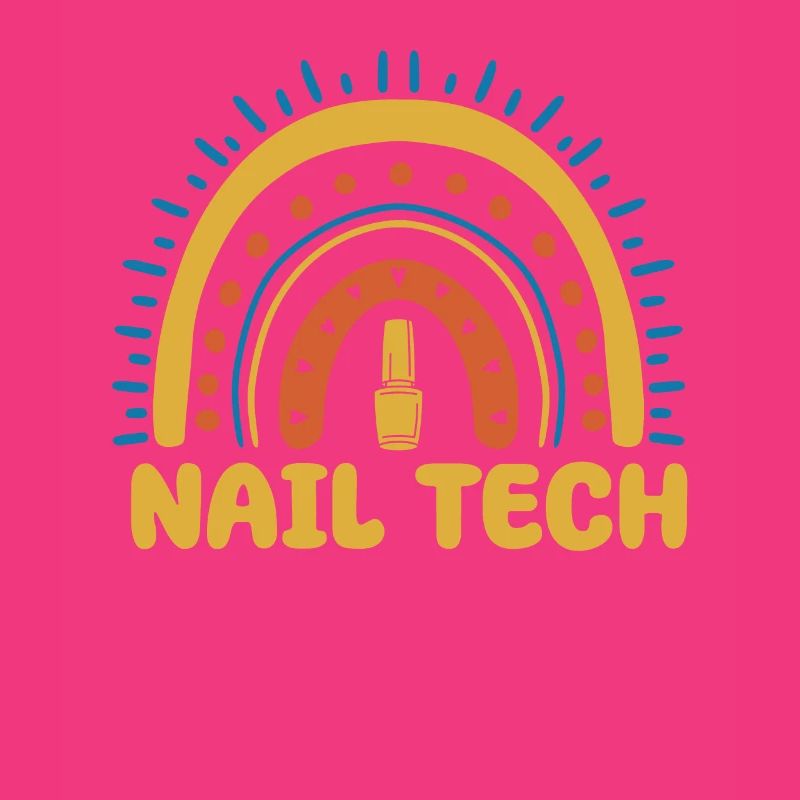 Nageltechnikerin Boho Regenbogen