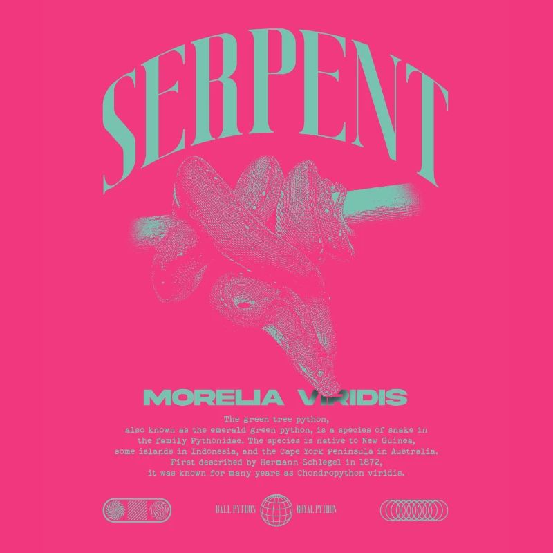Green Tree Python Modern Reptile Keeper Streetwear