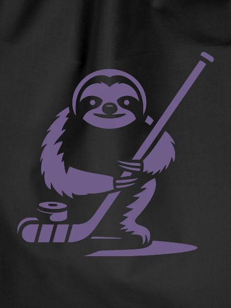Sloth Ice Hockey Silhouette