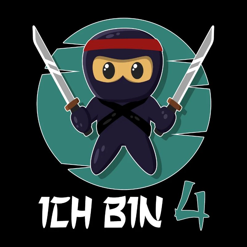 Ich Bin 4 Ninja 4. Geburtstag Jungen 4. Geburtstag