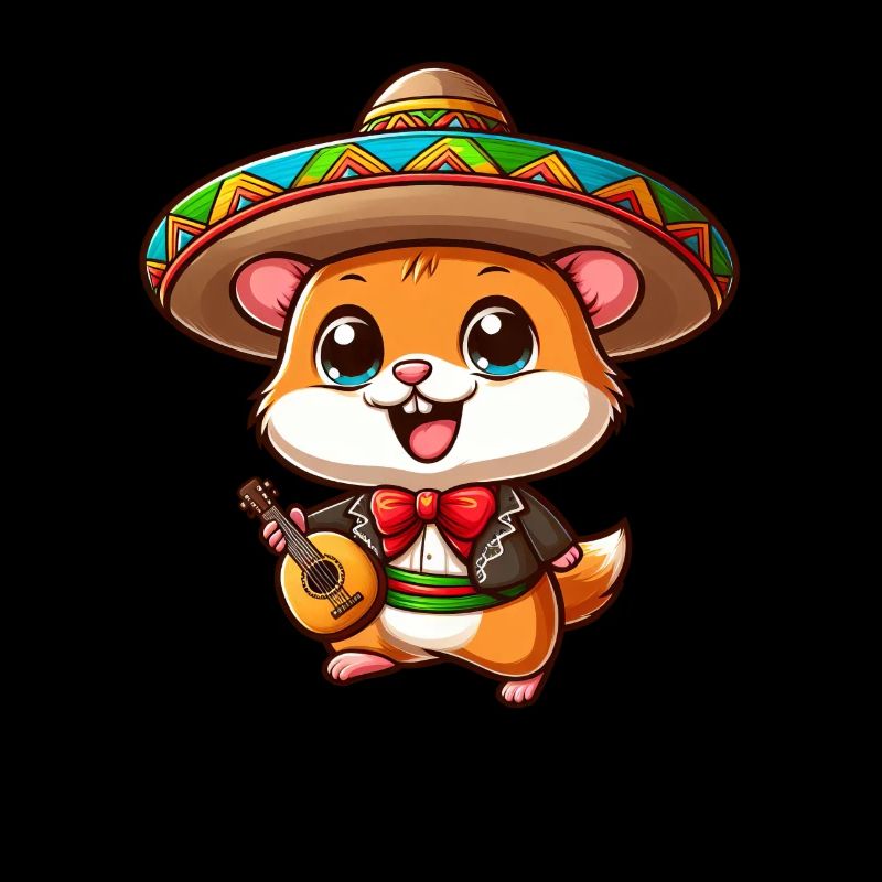 Cinco de Mayo Hamster : Mignon guitariste de Mariachi