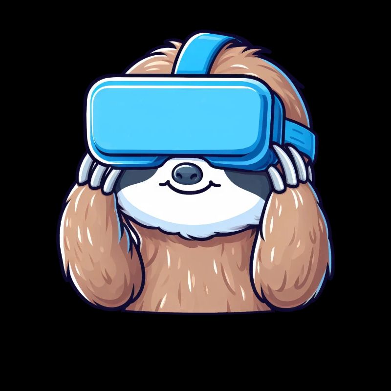 Sloth as VR Gamer: Cool and Digital