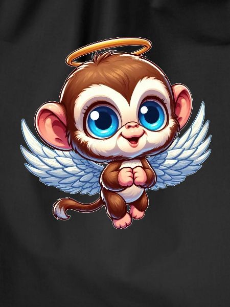 Monkey Chimpanzee Angel Cartoon