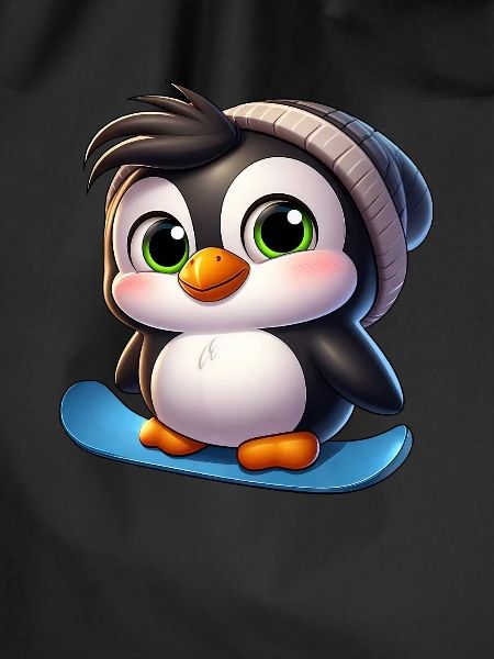 Funny Penguin Snowboard Adventurer