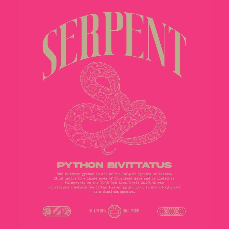 Burmese Python Modern Reptile Keeper Streetwear