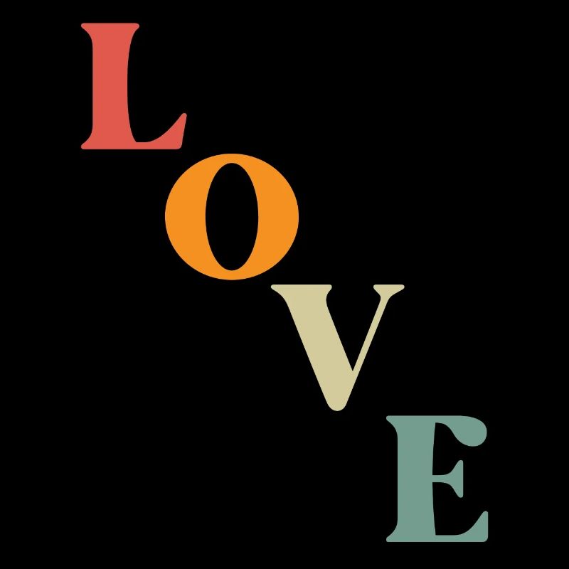 LOVE Liebe einfaches positives Vintage Design