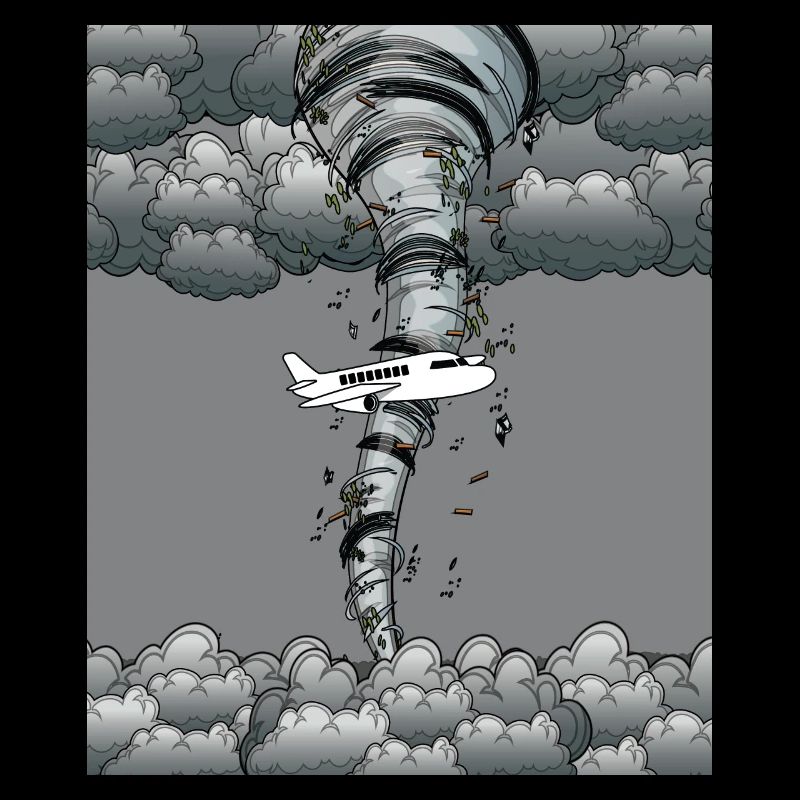 Tornade avion tempête temps