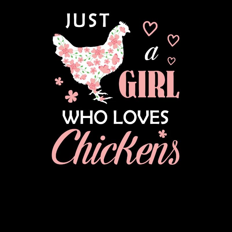 Juste une fille qui aime les poulets Poulet Fleurs loin
