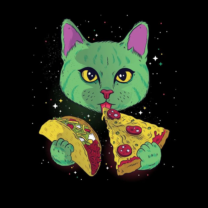 funny cat kitty pizza