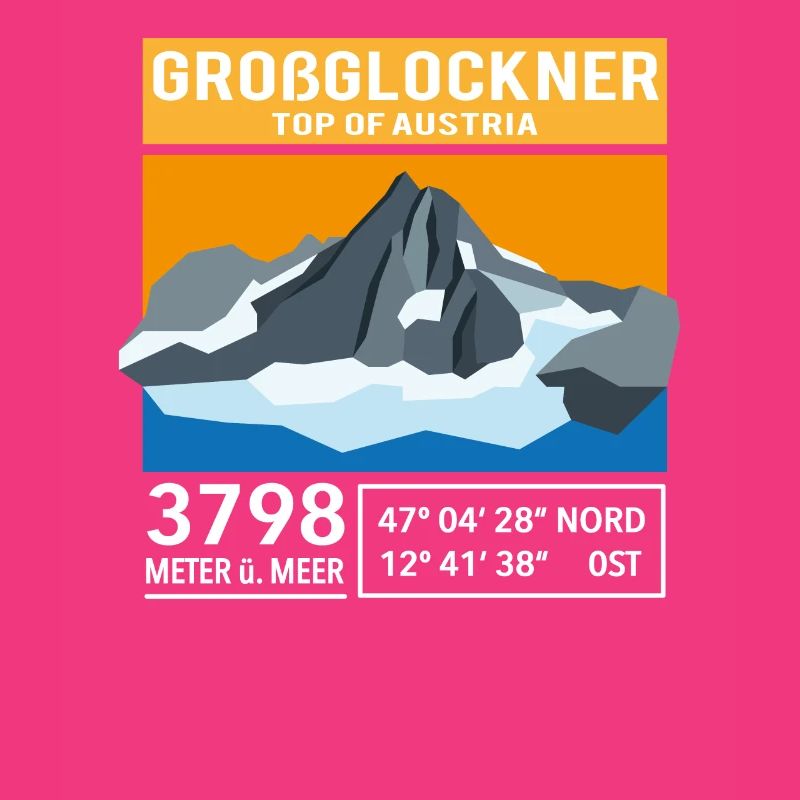 Grossglockner 3798m Low Poly Mountain Summit Autriche