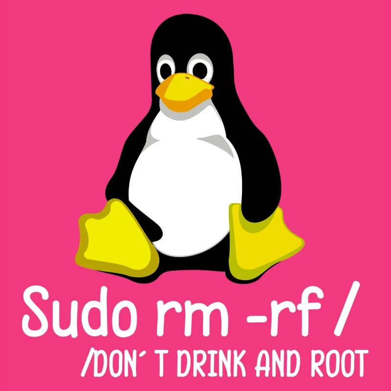 Sudo rm -rf / Programmeur Tux Pingouin Coding