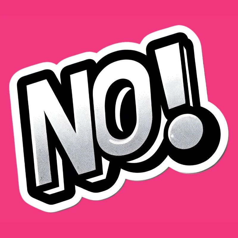 NEIN! Statement-Aufkleber Auffälliges Design