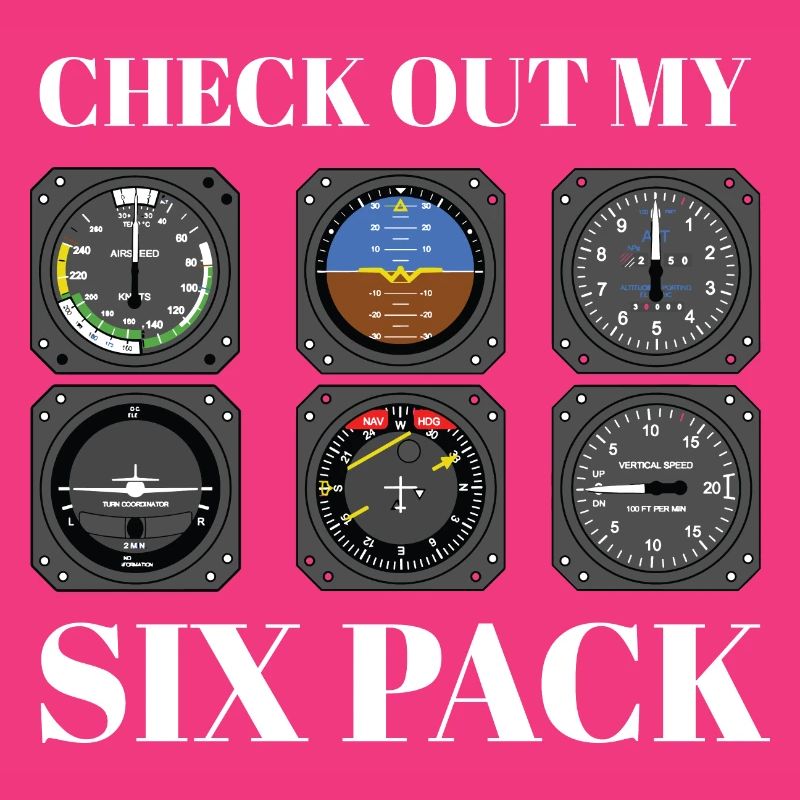 Funny Pilot Six Pack Aviation Flight Simulation