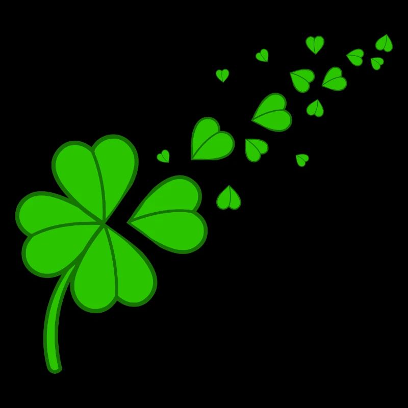 Shamrock Dandelion 4 Leaf Clover Heart St Patricks