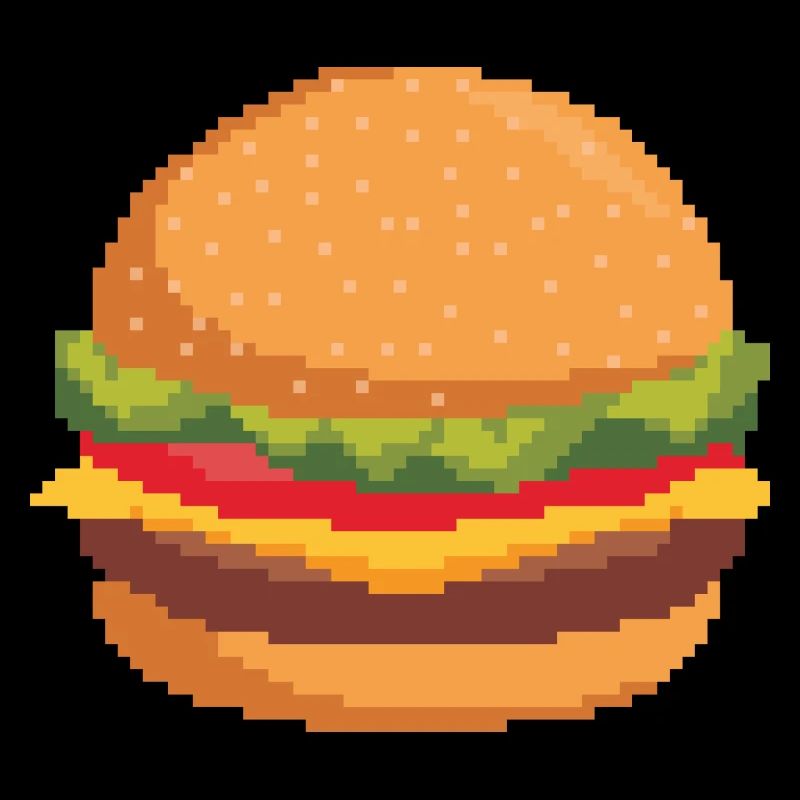 Retro Pixel Burger