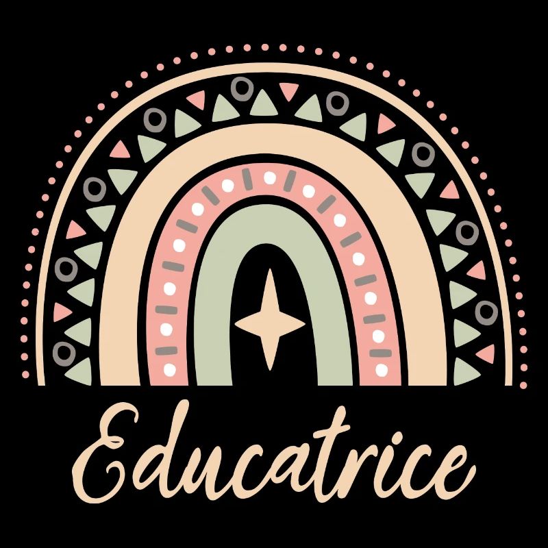Cadeau Educatrice. Boho Rainbow éducatrice.