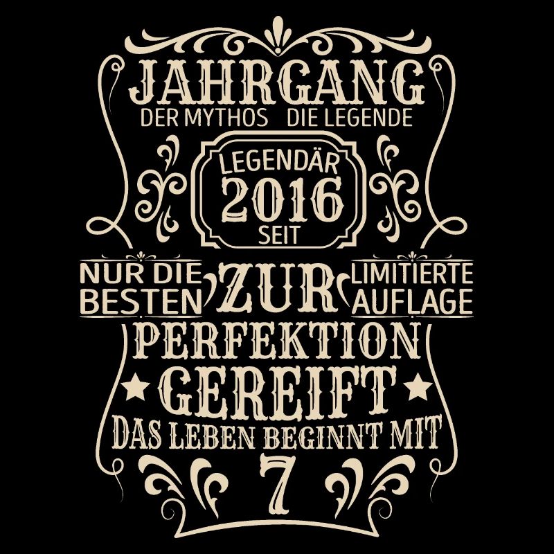Geburtstagsgeschenk Geboren 2016 7 Jahre