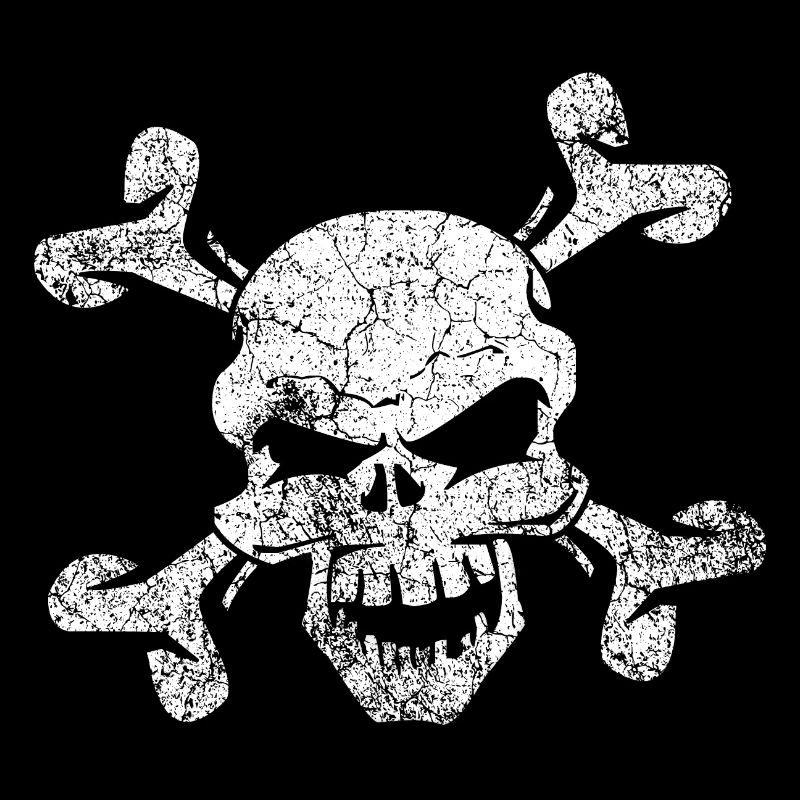 Distressed Skull And Crossbones