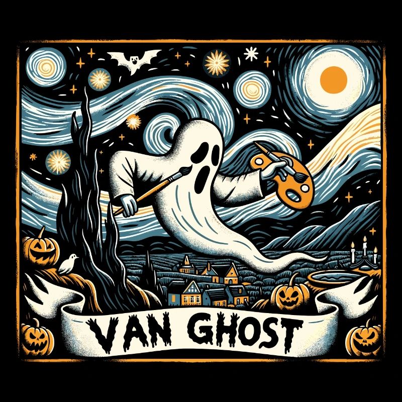 Van Ghost Art Professeur d’Halloween