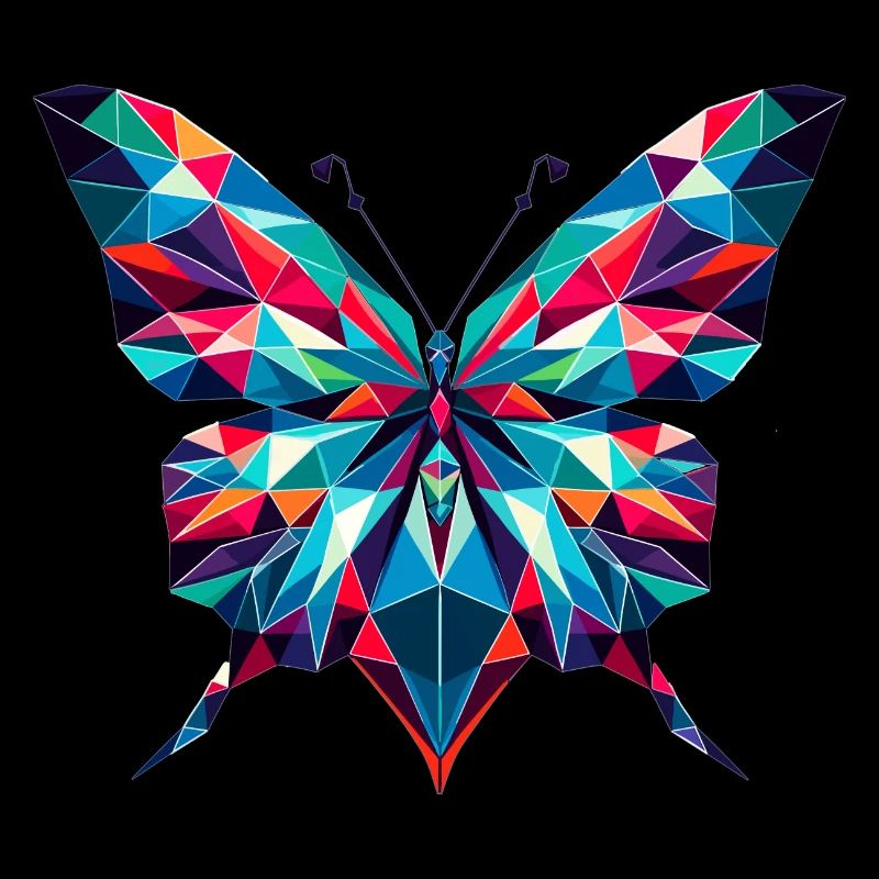 Butterfly in polygon illustration