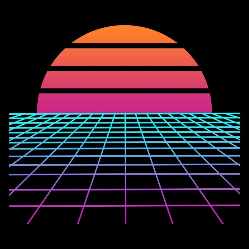 Synthwave Sunset. Maler Gift