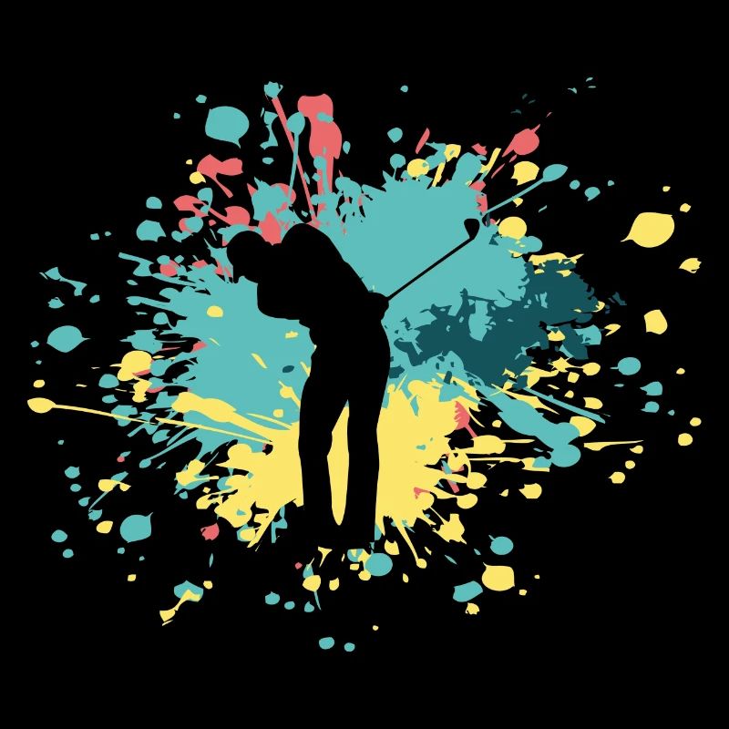 Golf Player Color Splash