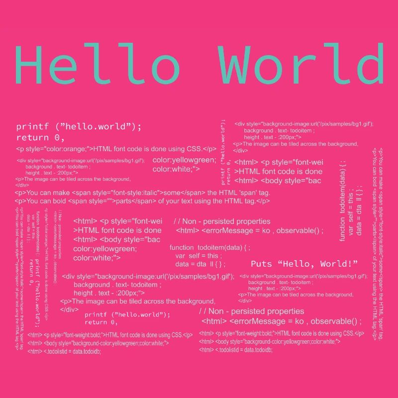 Hello World - Computer Pr... Programmierer & Nerd