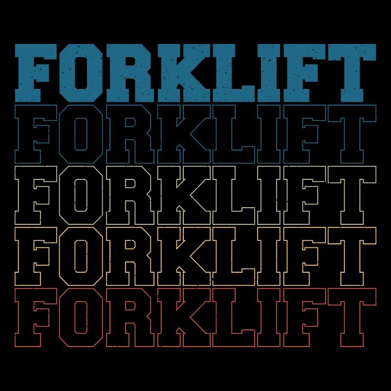 Vintage Forklift Forklifter Forklift Driver Retro