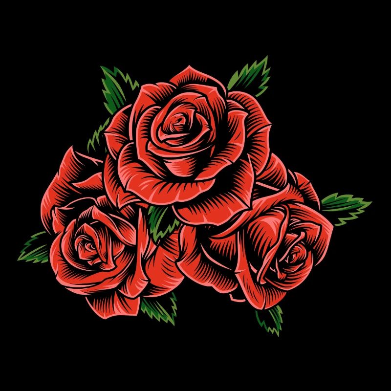 Roses rouges Fleurale Illustration