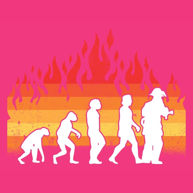 Evolution Pompier Rétro Métier de Pompier