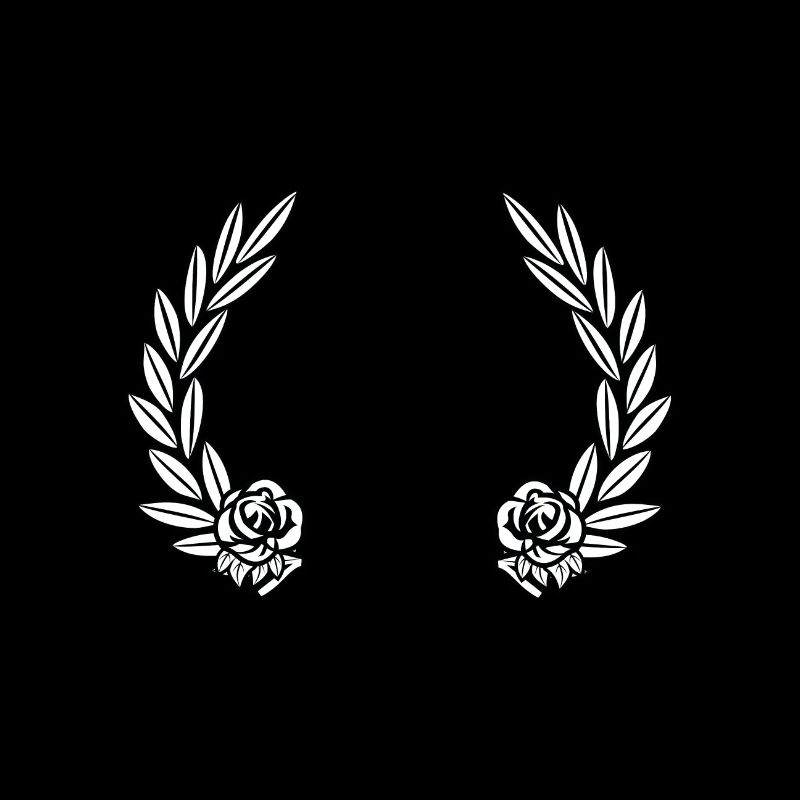 Lorbeerkranz mit Rosen