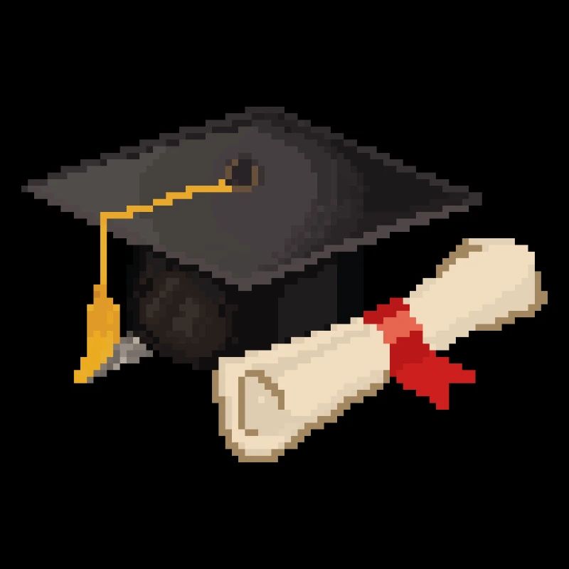 Retro Pixel Uni Degree