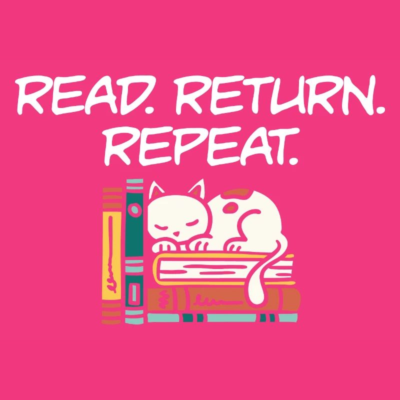 Library Worker Librarian Read Return Repeat Book
