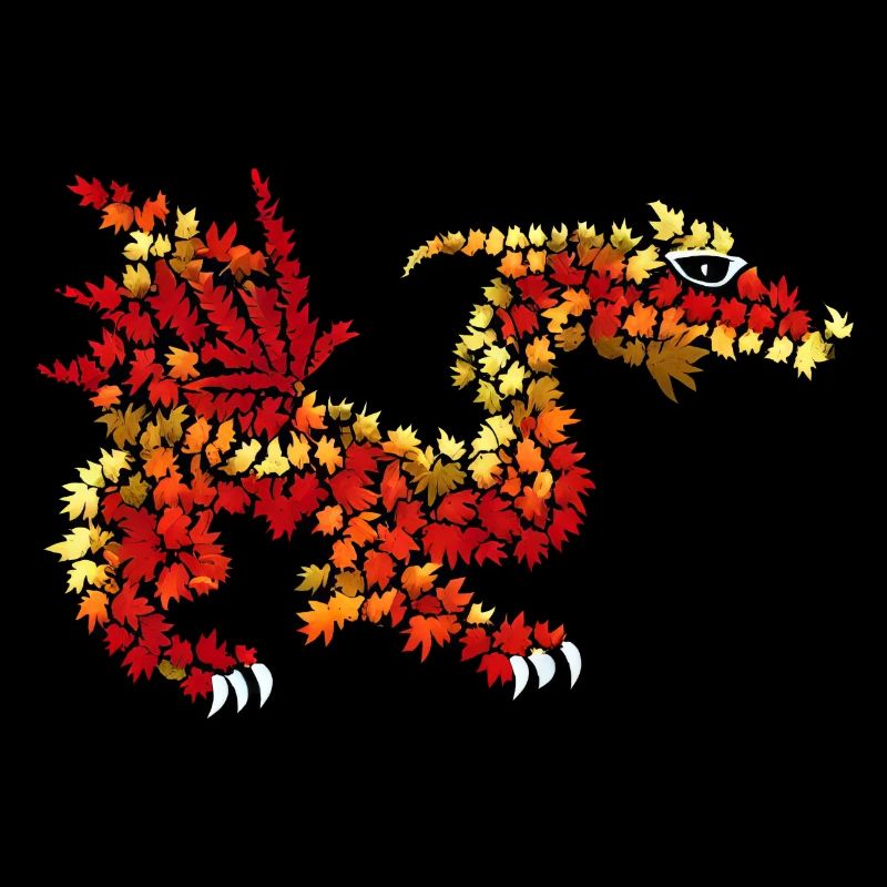 Dragon de feuilles d’automne