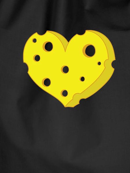 Piece of heart-shaped cheese