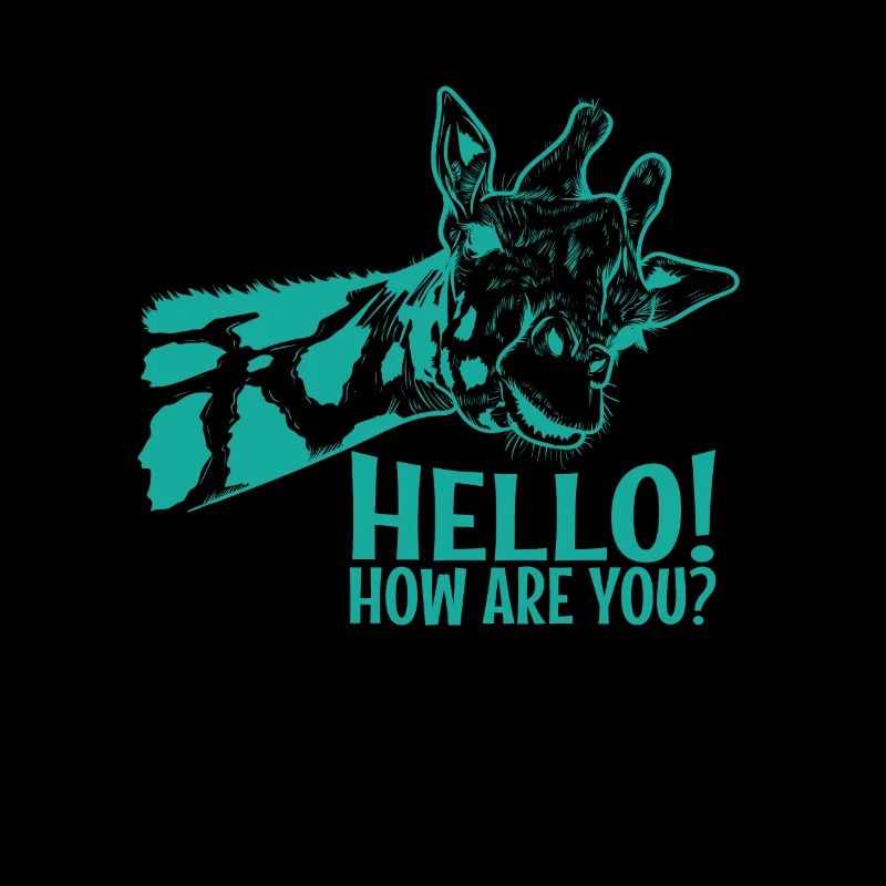 Hello How are You? Giraffe exotic animal