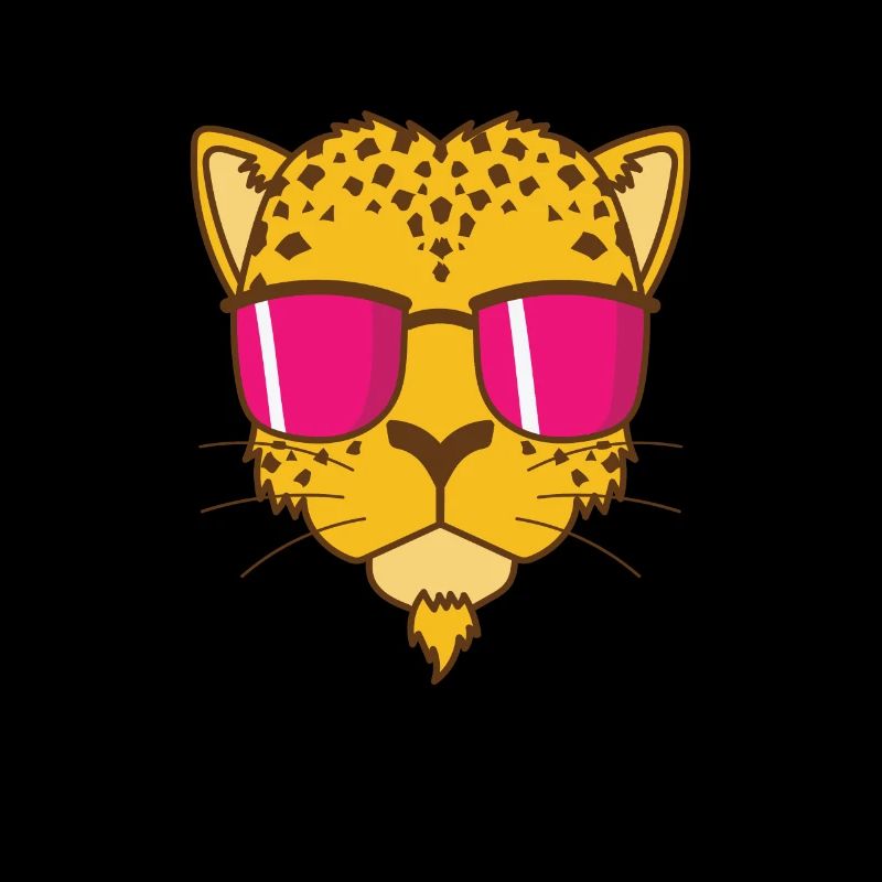 cooler Leopard mit Sonnenbrille Raubkatze