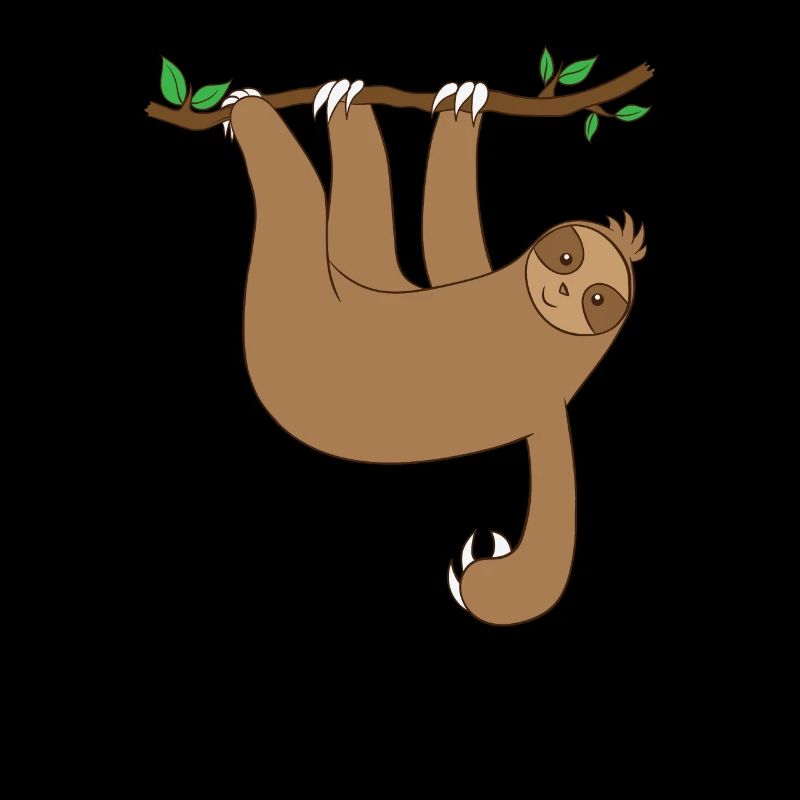 Sloth hanging from the tree