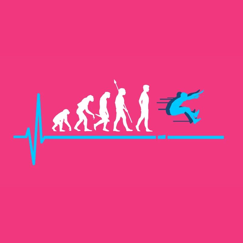 Weitsprung Evolution Leichtathletik