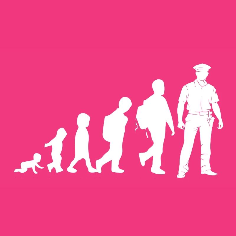 Polizei Evolution Baby Kind Geburt Geschenk