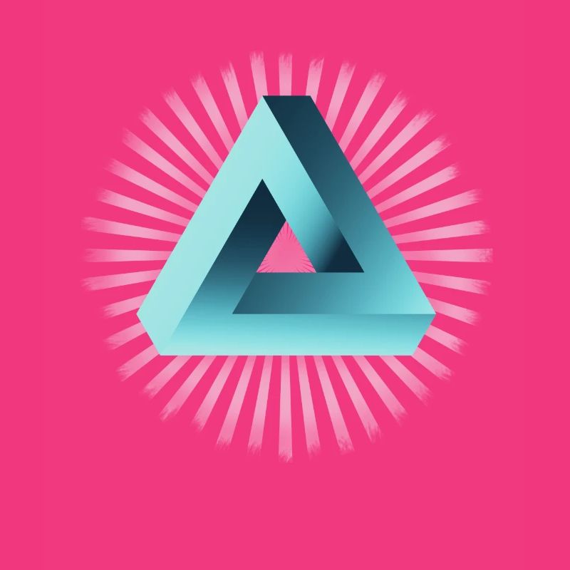 illusion illuminati Tri fold Pyramide Nerd mathe